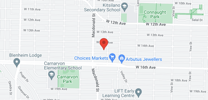 map of 2719 W 15TH AVENUE
